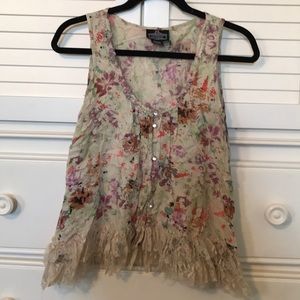Floral Lacey Tank